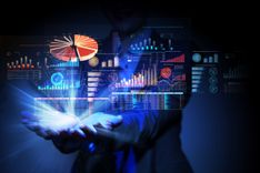 persons hands that open to fast cash title loans and credit problems through graphs