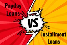 Animation of payday loan vs installment loan for your financial emergency loan