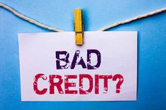 paper that says bad credit