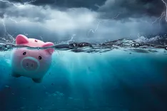 drowning in debt from a financial emergency 