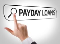 finger using search bar for payday loan alternatives
