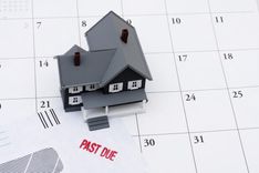 Toy home ontop for calendar to avoid late mortgage payment