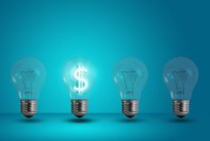 light bulb representing ideas to make money today