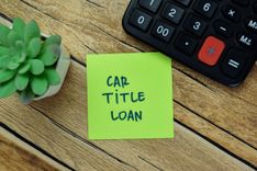 post it note that represents getting a car title with no vehicle title