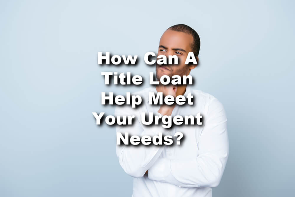 man with questions about title loans