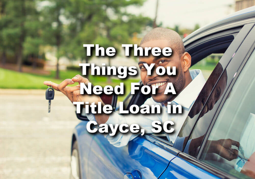 man with car for title loans in Cayce, SC