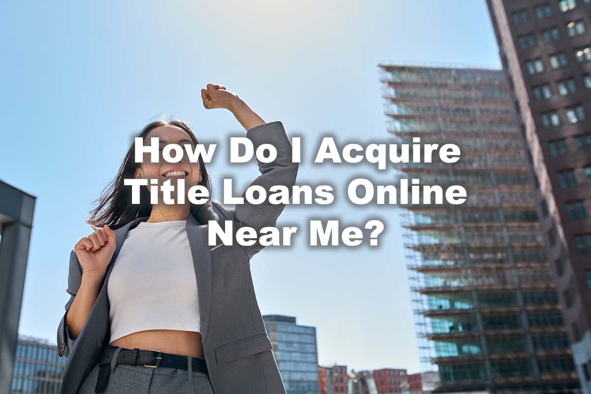 woman excited about title loans near