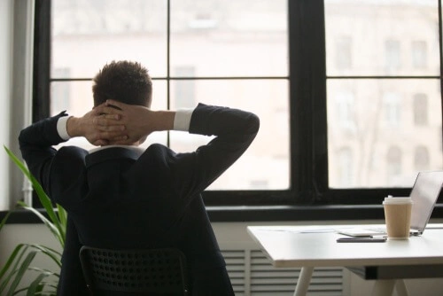 man relieved about financial planning tips