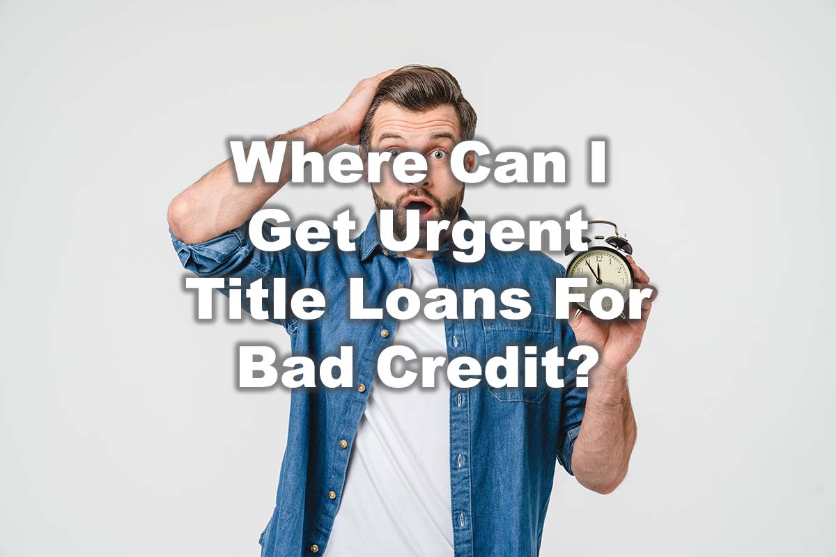 man in need of urgent title loan