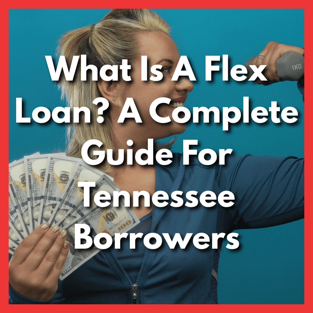 woman holding cash from flex loan in Tennessee