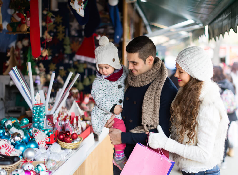 Family shopping after car title loans. 