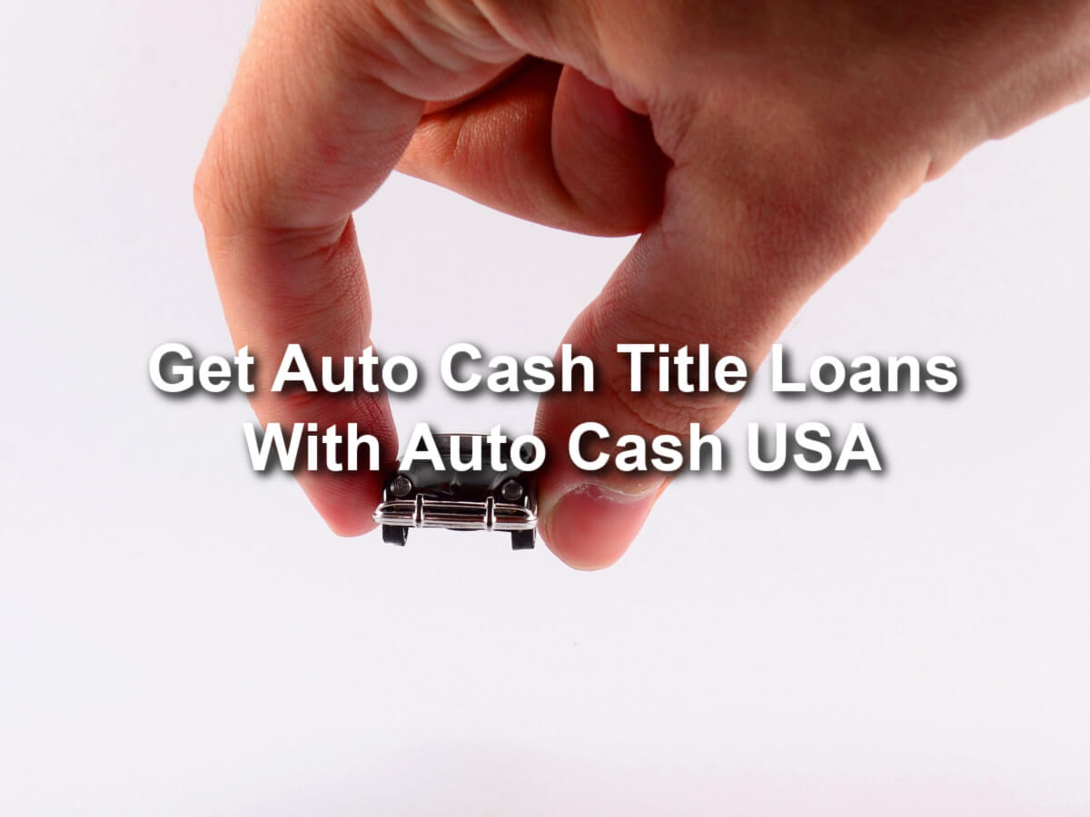 man holding car for title loan